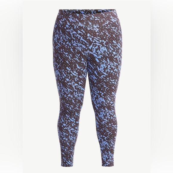 Terra & Sky Pants - NWT Terra & Sky Womens Plus Size 0X 14W High Waist Ankle Leggings Blue Snake 27